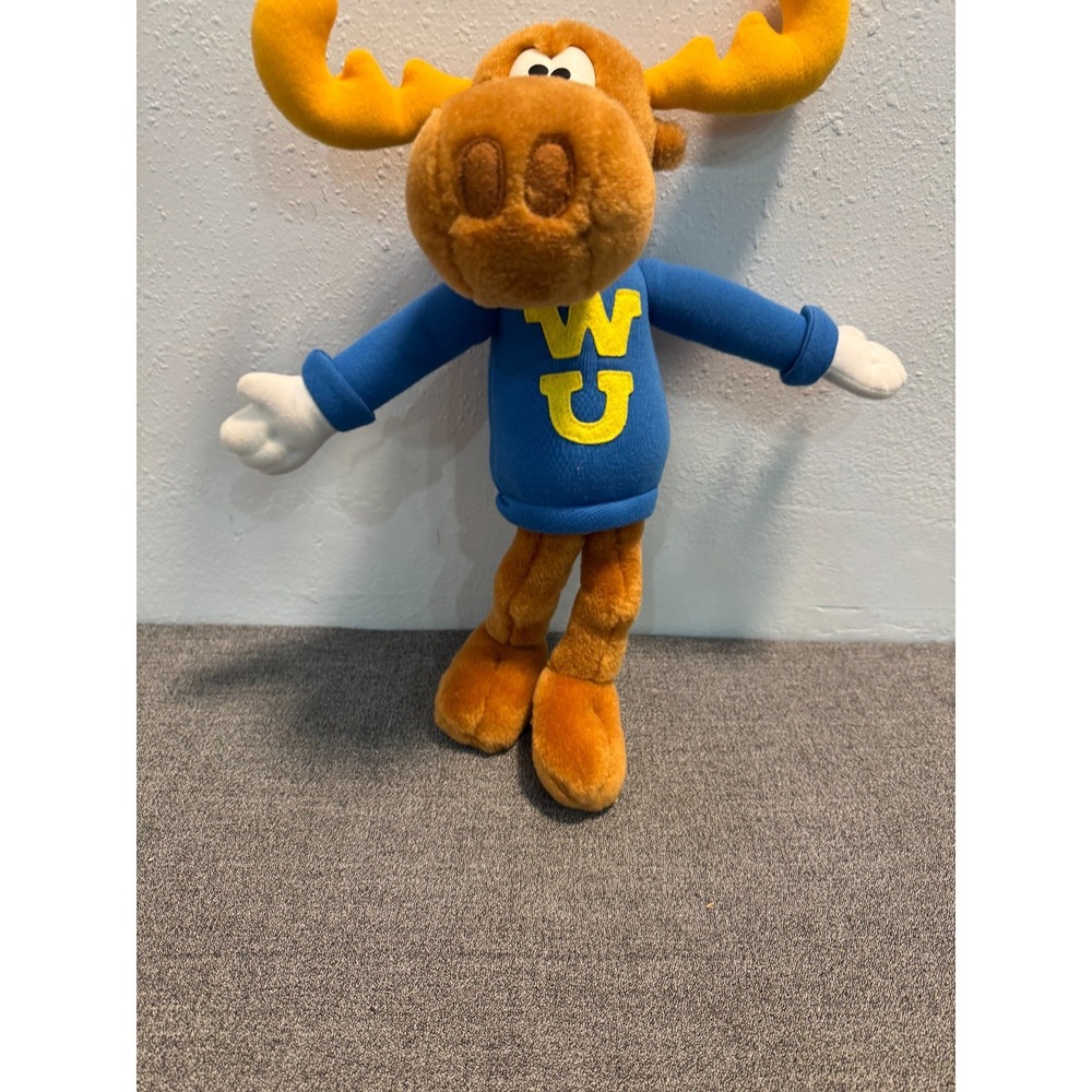 Vintage Equity Toys Adventure Of Rocky And Bullwinkle Moose Stuffed Animal Toy